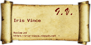 Iris Vince névjegykártya